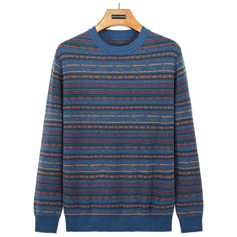 Пуловер из мериносовой шерсти с круглым вырезом