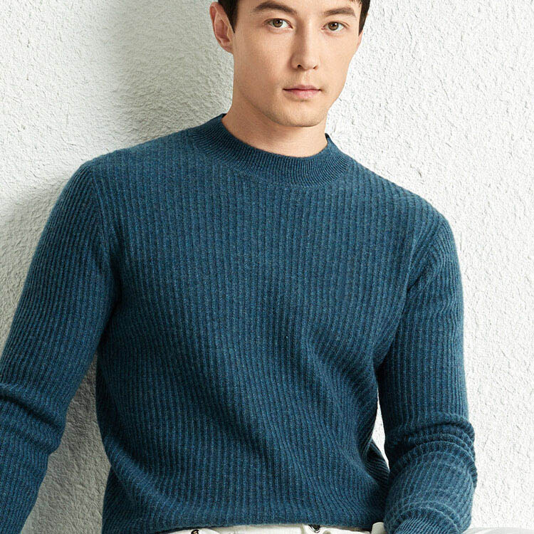 Sweater Pullover Leher Bulat Merino Wool