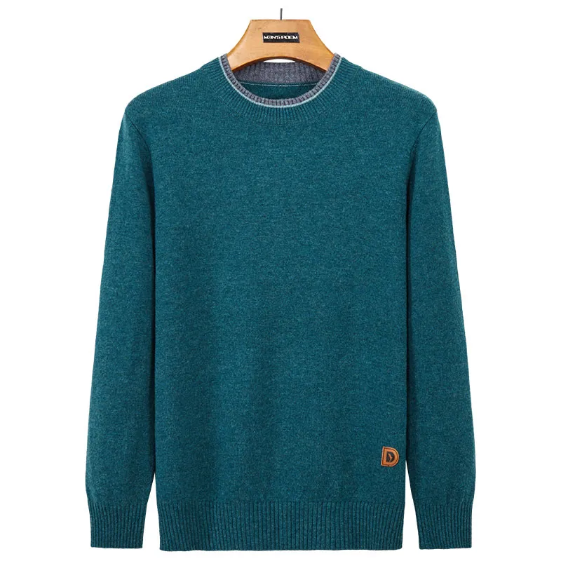 Maglione pullover girocollo blu scuro