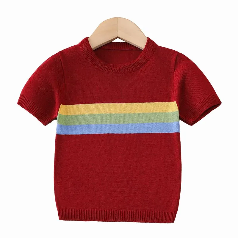 Rainbow Stripes Pullover Sweater Children