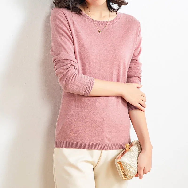 Maglione pullover girocollo da donna