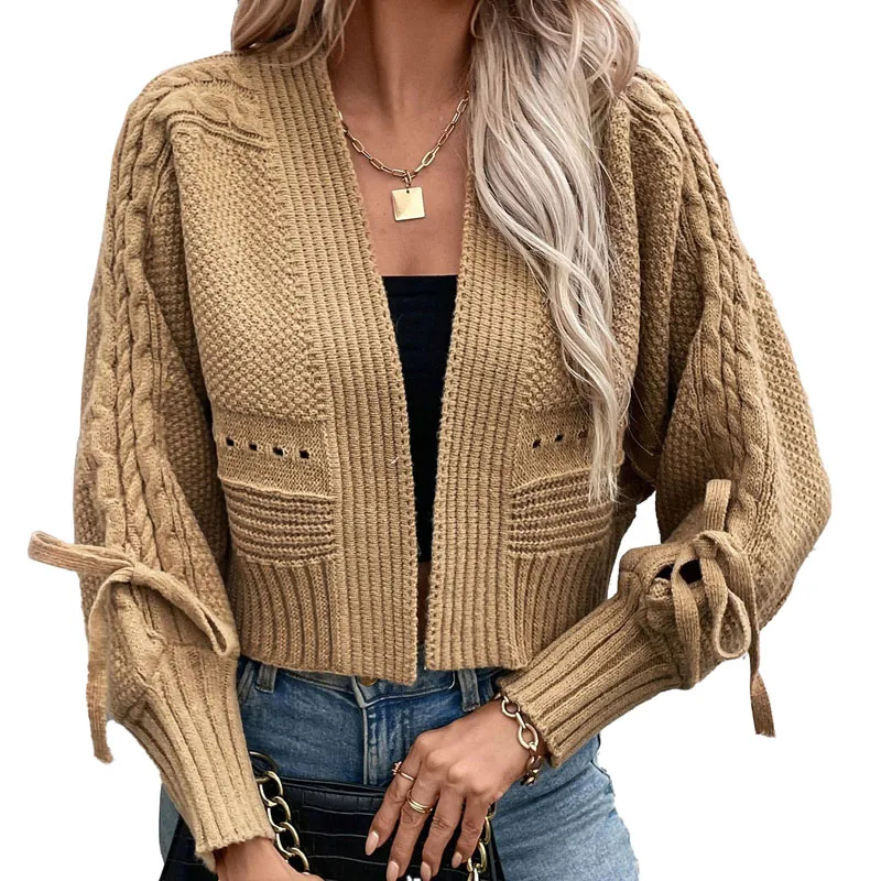 Women Short Cardigan Knit Sweater