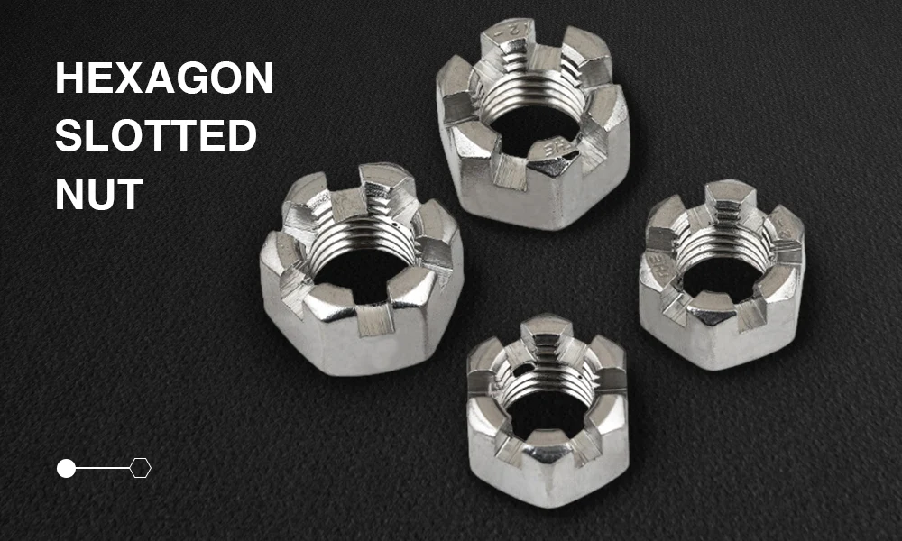 What is a hexagonal slotted nut?