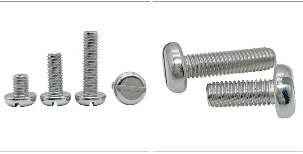 Slotted Pan Head Screws And Small Plain Washer Assemblies