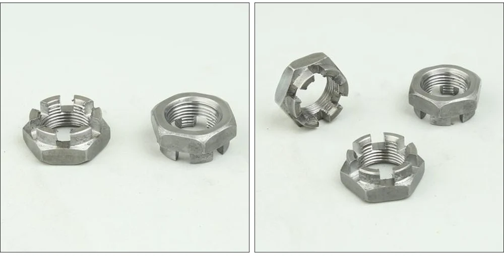 Hexagon thin slotted nuts