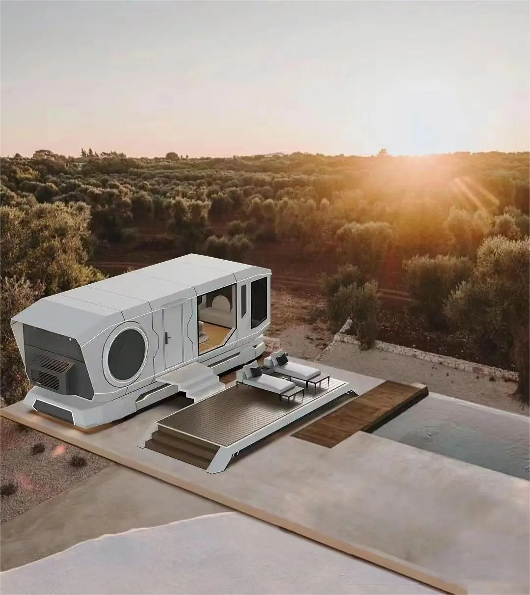 Capsule spatiale mobile d'économie d'énergie et de protection de l'environnement chez l'habitant