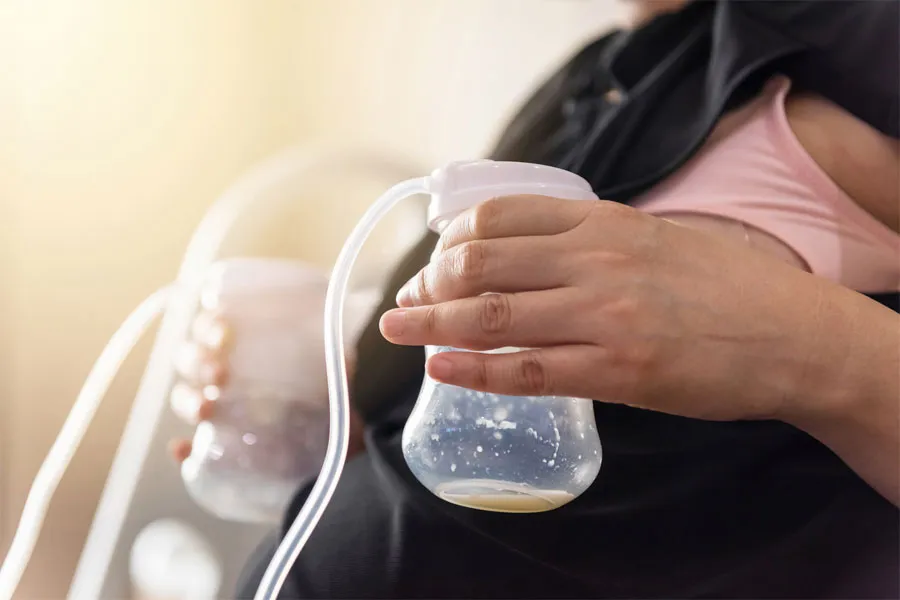 The correct use of a breast pump