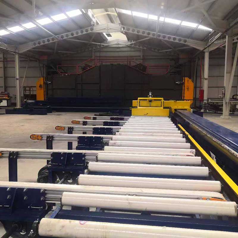 Table de manutention de profilés en aluminium pour équipement de ligne de production d'extrusion d'aluminium