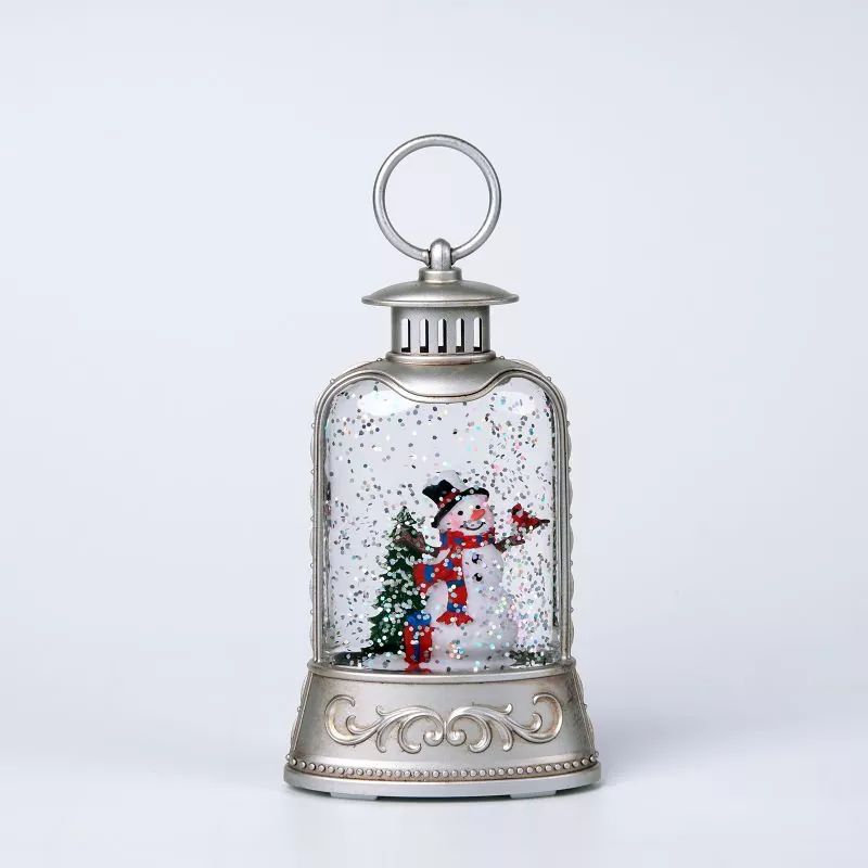 Sølv Lantern Snow Globe