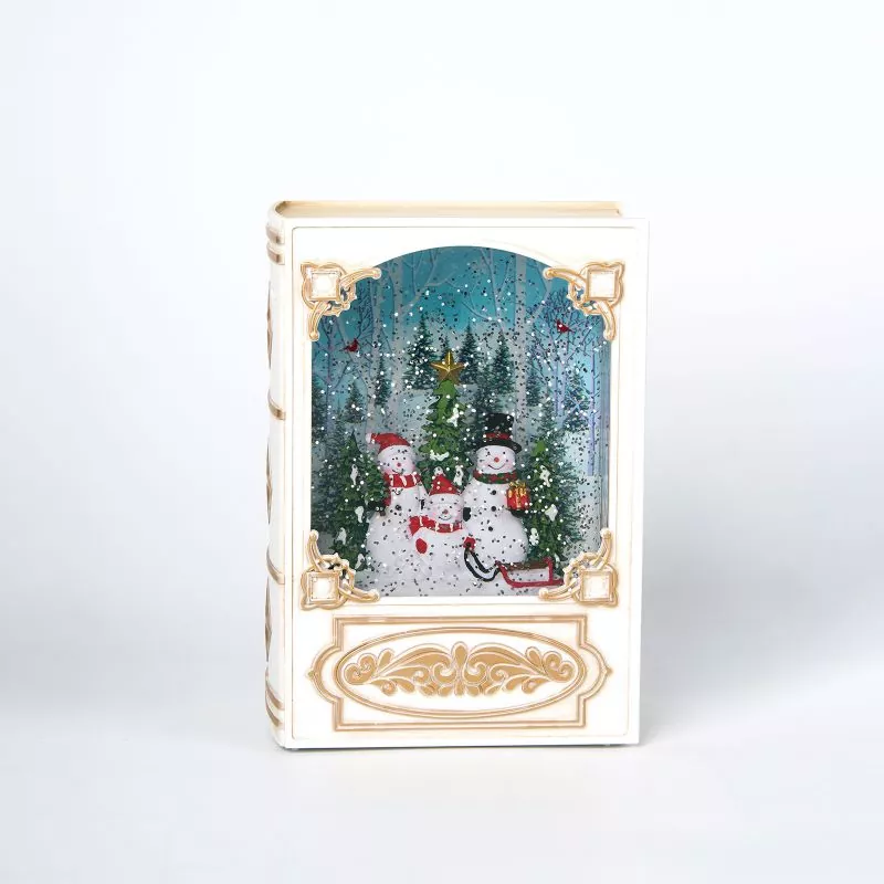 Hvid bog Snowman Snowglobe