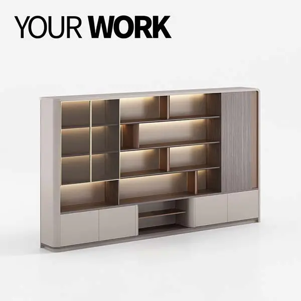 Office Bookcase with Doors