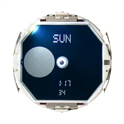 Movimiento de reloj electrónico con luz LCD que levanta la mano