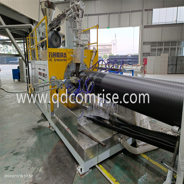 Hdpe Solid Wall Winding Pipe Machine For Unite State Customer