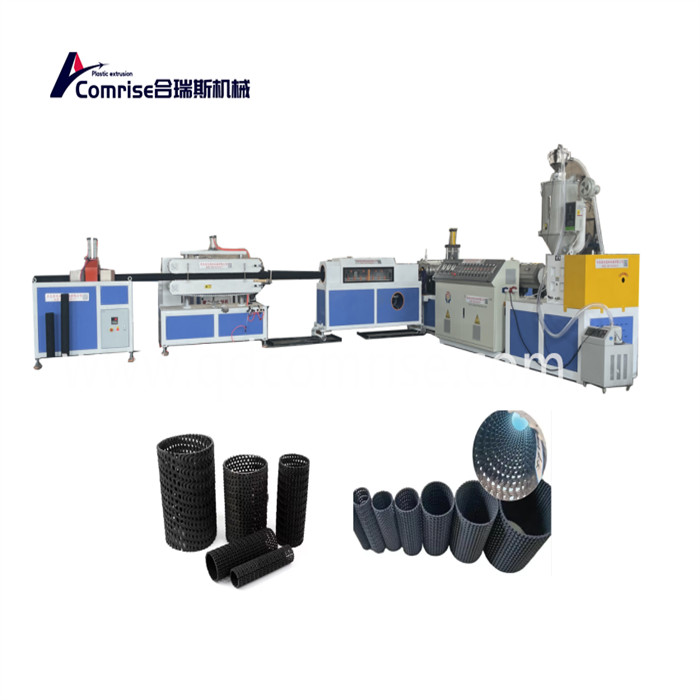 50-300mm HDPE Plastic Rigid Permeable Curved Mesh Pipe Machine