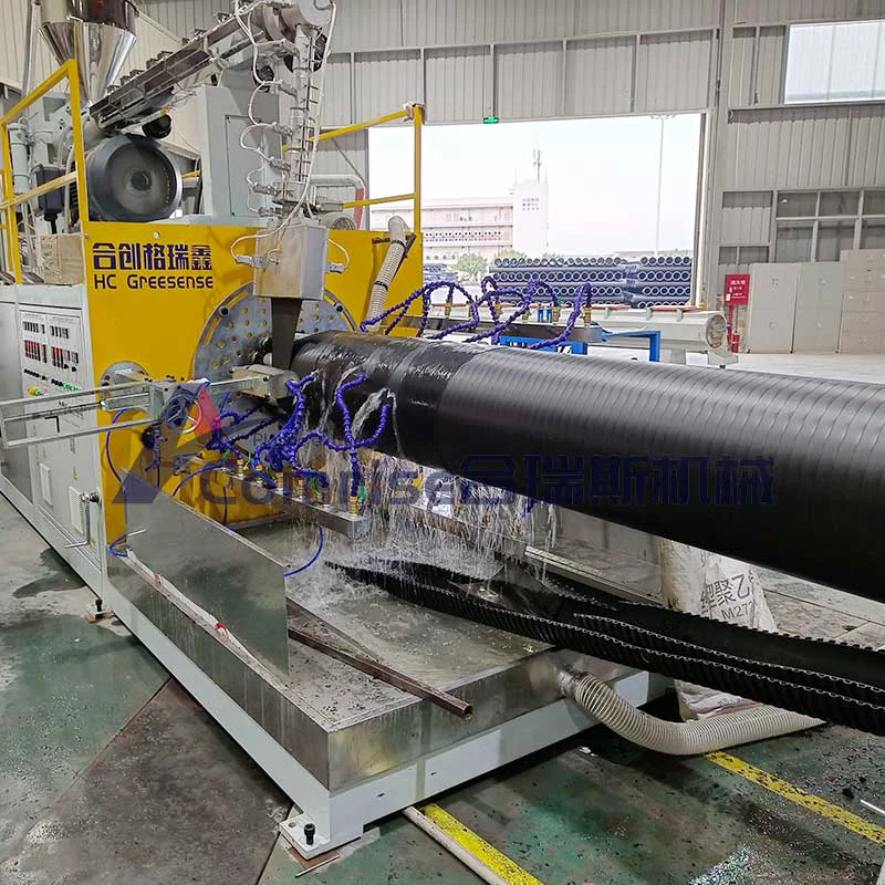 HDPE Solid Wall Spiral Pipe Machine
