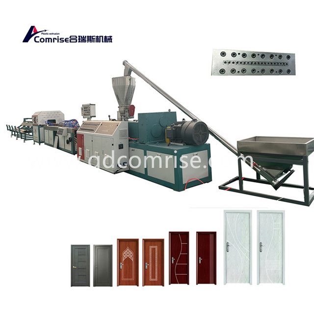 PVC သစ်သားပလပ်စတစ်တံခါး Panel ထုတ်လုပ်မှုလိုင်း