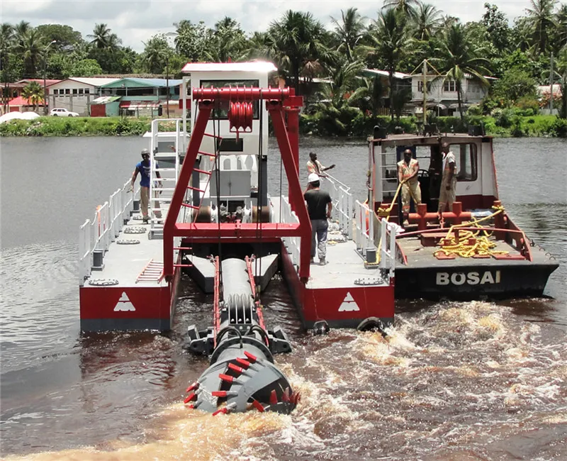 JMD350 cutter suction dredger is desilting for Hydropower station in Guyana.