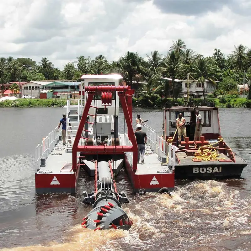 Máquina de dragado de arena de río pequeña draga