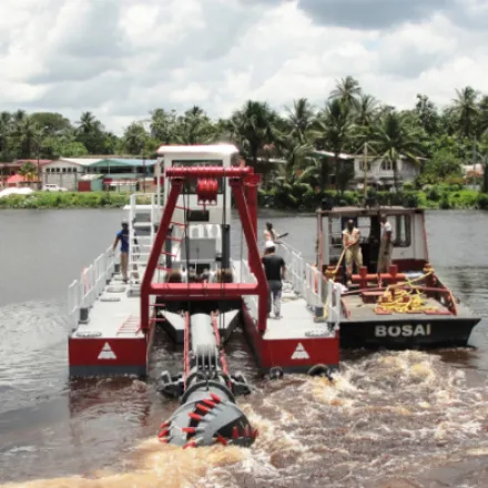 เรือขุดลอกแม่น้ำขนาดเล็ก Sand Cutetr Head Dredger