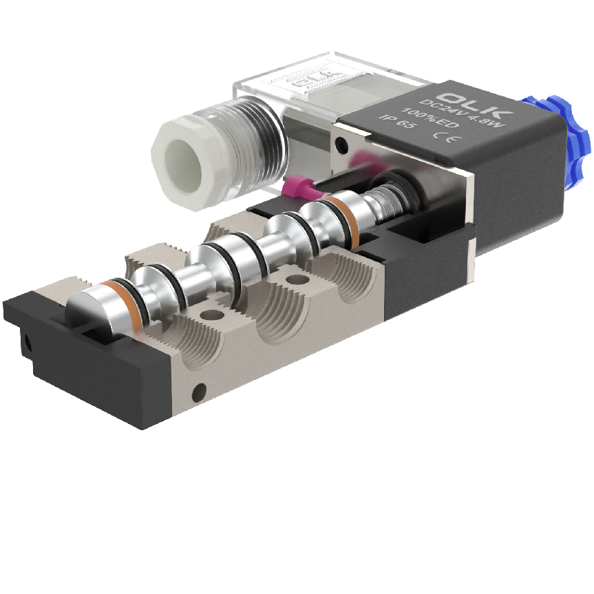 OLK Exploded view of 4V210-08 solenoid valve