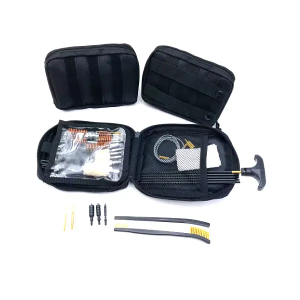 Universal Gun Cleaning Kit in Deluxe Tactical Pouch