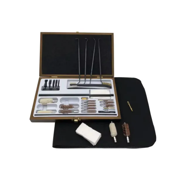 Universal Gun Cleaning Kit in Wood Case