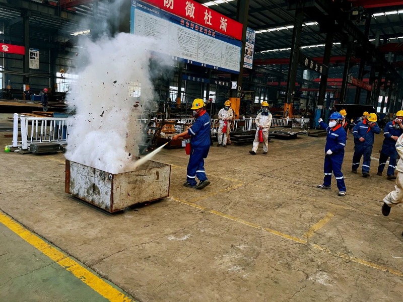 Eihe Steel Structure carried out the fire drill of 