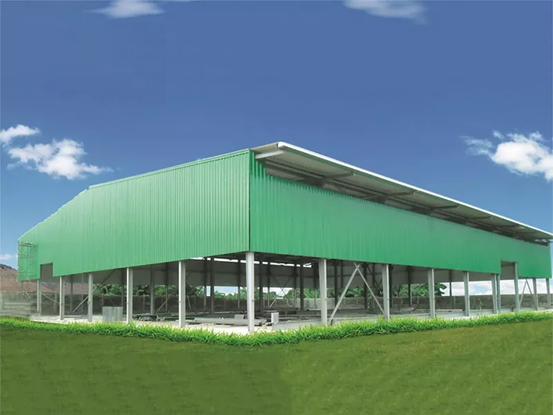 சூழல் நட்பு Prefab Metal Warehouse Building