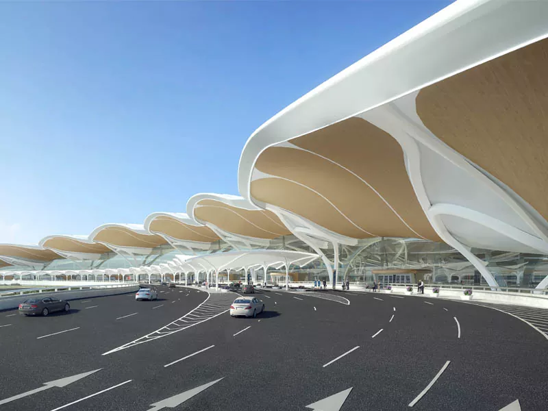 Болот конструкциясынын имаратынын аэропорт терминалы