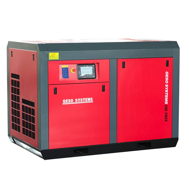 Low pressure water injection oil-free screw compressor