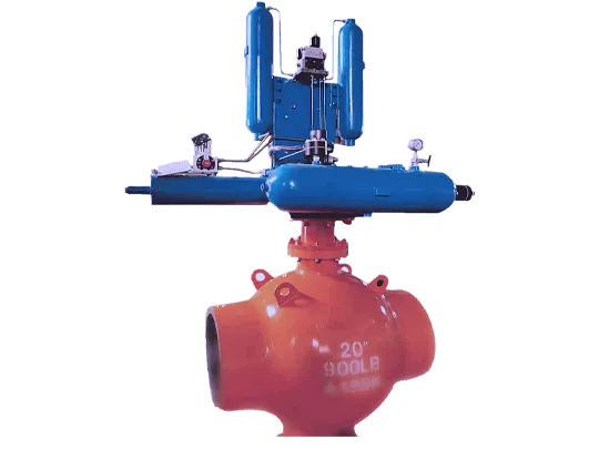 Gas liwat Oil Actuated Ball Valve