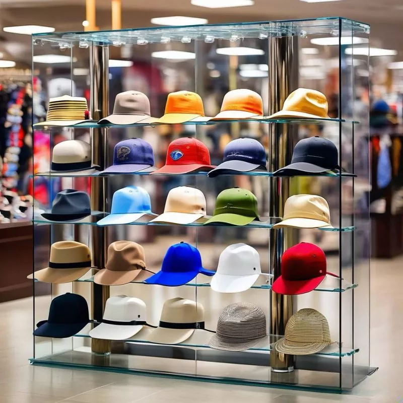 Glass Hats Display Rack