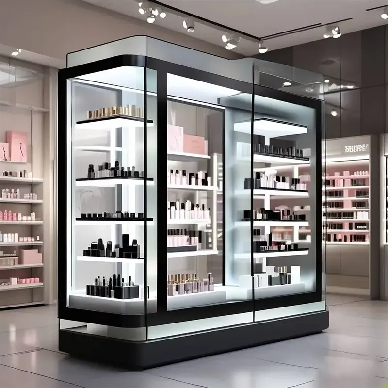 Glass Makeup Display Cabinet