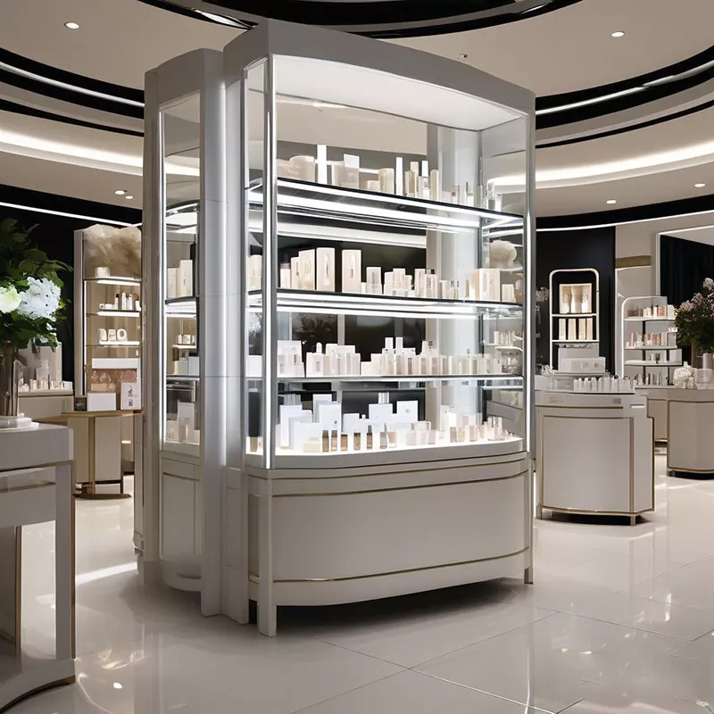 Glass Skincare Display Cabinet