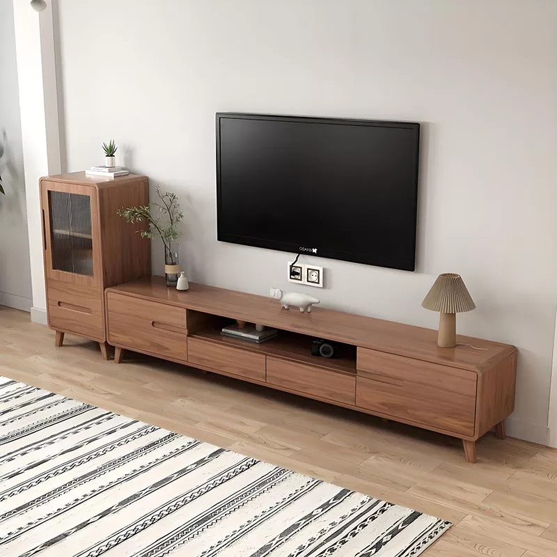 Moderner, minimalistischer TV-Ständer aus Holz