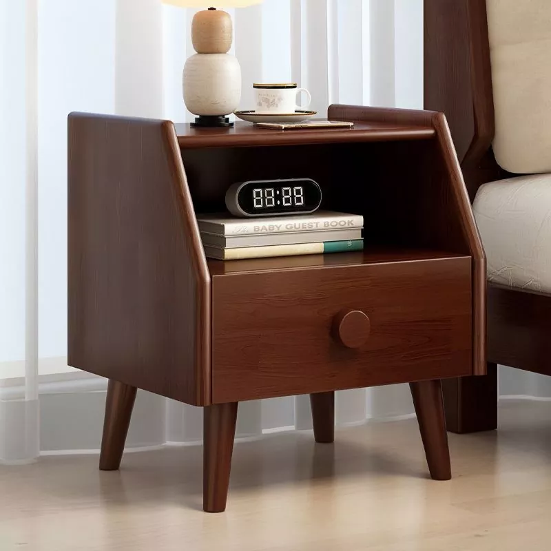 Nordic Solid Wood Bedside Cabinet