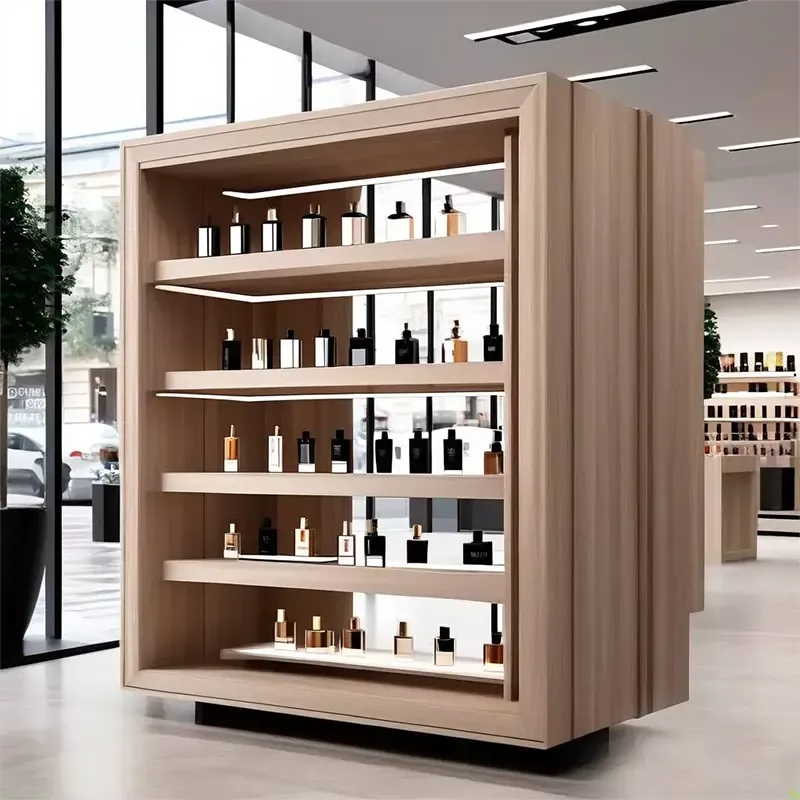 Wooden Perfume Display Cabinet