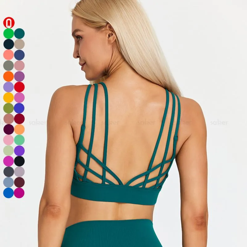 Soutien-gorge de sport rembourré coloré