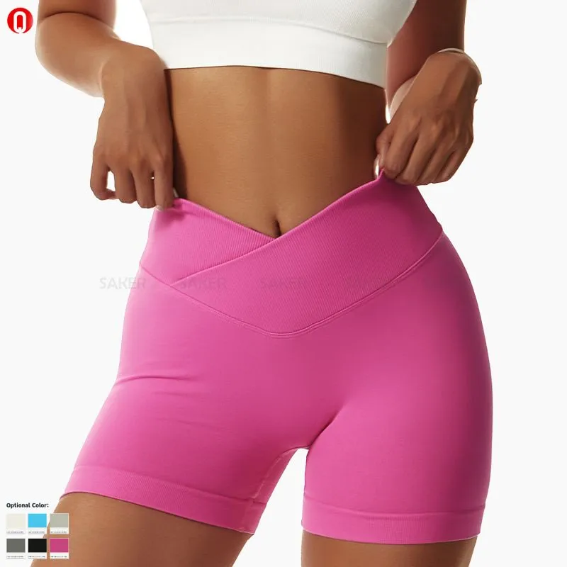 Cross Waist Seamless Shorts