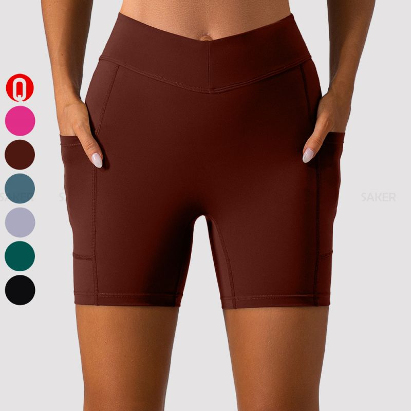 Pantaloncini da yoga con tasca laterale per donna