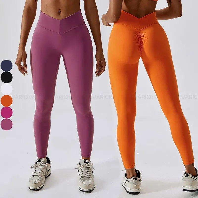 V derék Sports Gym leggings