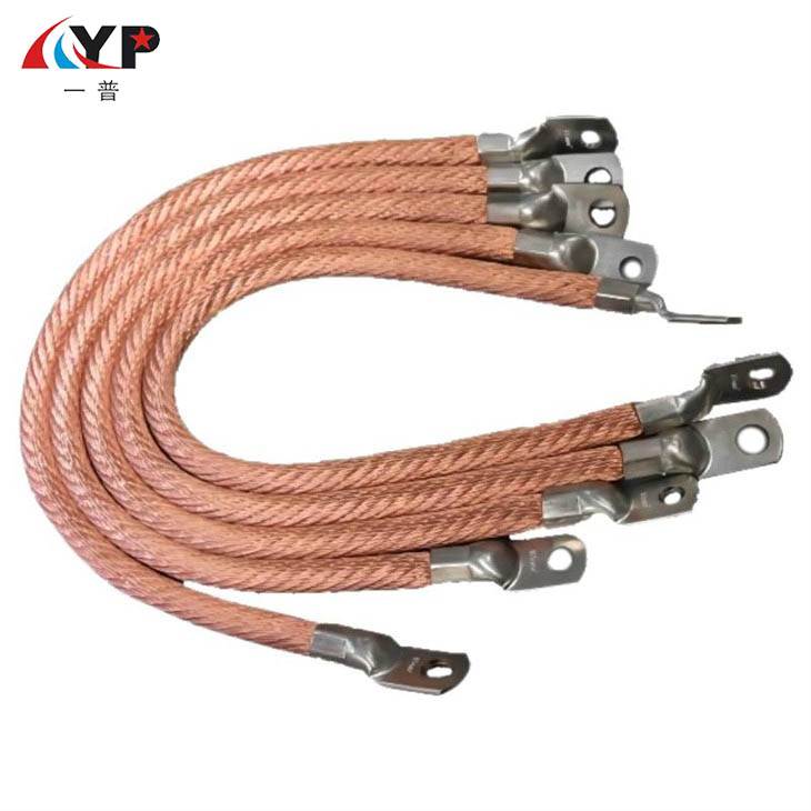 Connexion flexible de fil toronné en cuivre avec bornes
