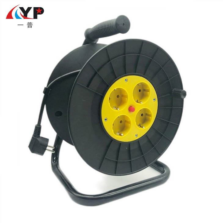 Germany Type 4x16A Sockets 250V Plastic Industrial Cable Reel