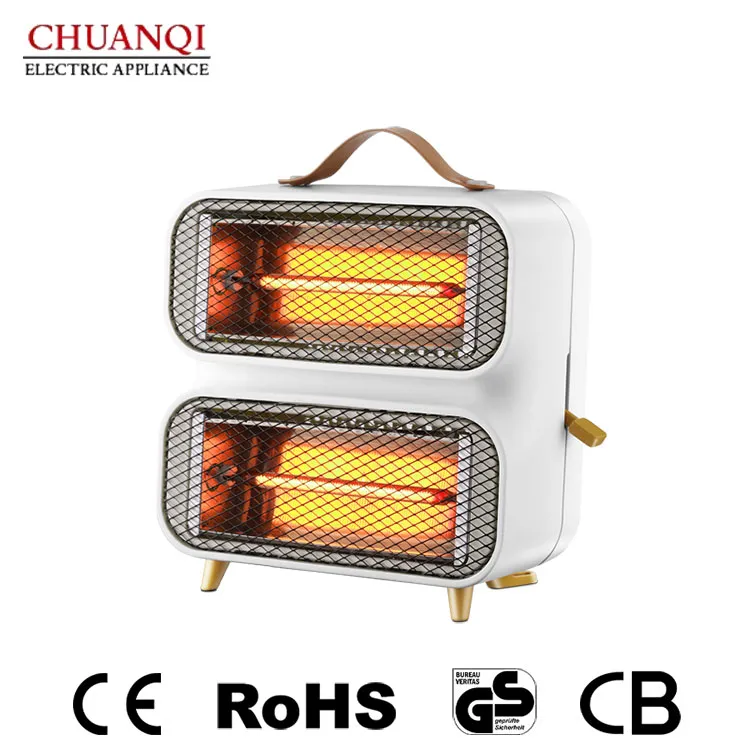 Máy sưởi ống đỏ 700W 2 có tay cầm