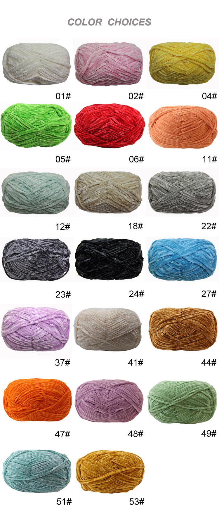 Chenille Knitting yarn
