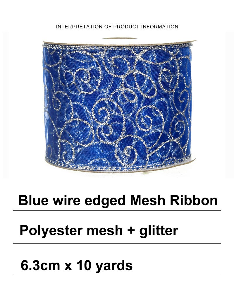 glitter mesh ribbon