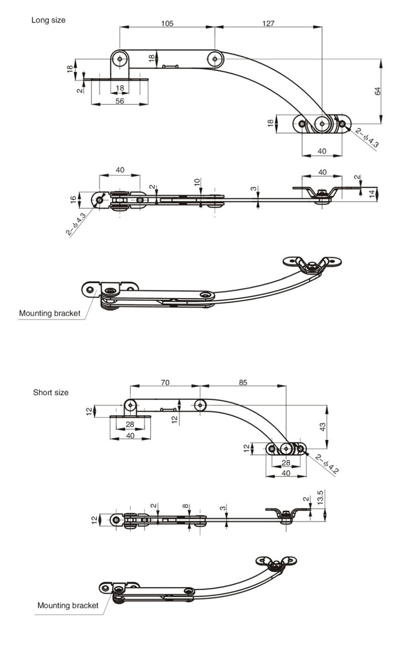 Cabinet Telescopic Cover Stay