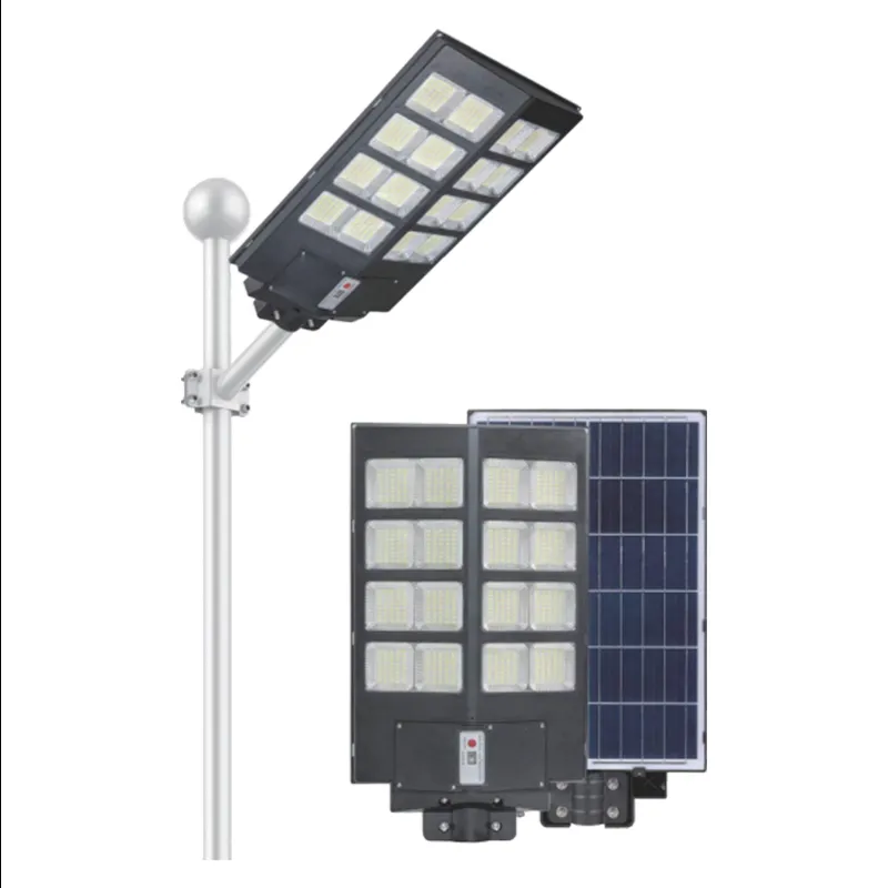 Tudo em um poste de luz solar com bateria LiFePO4