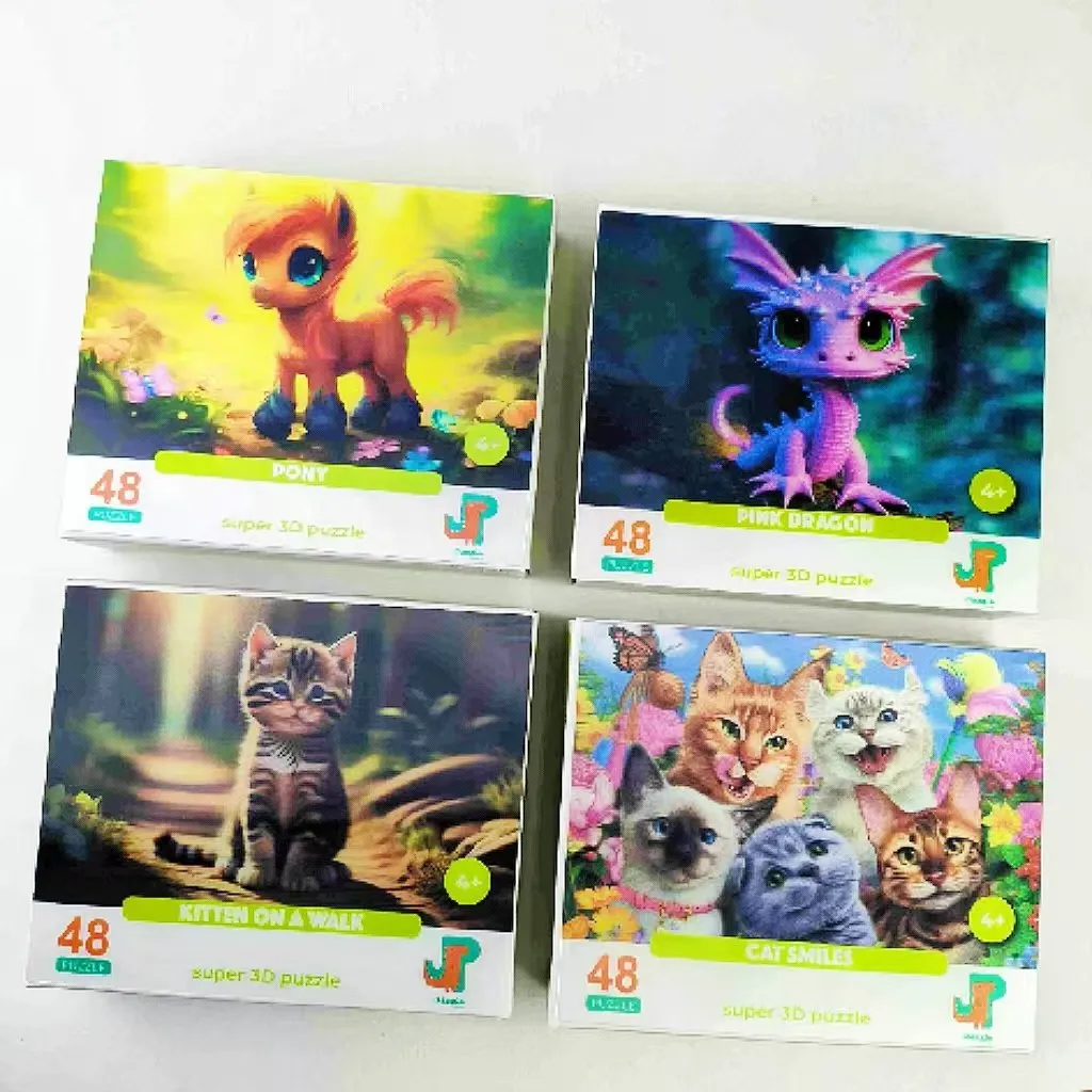 Puzzle raster con animali da 48 pezzi