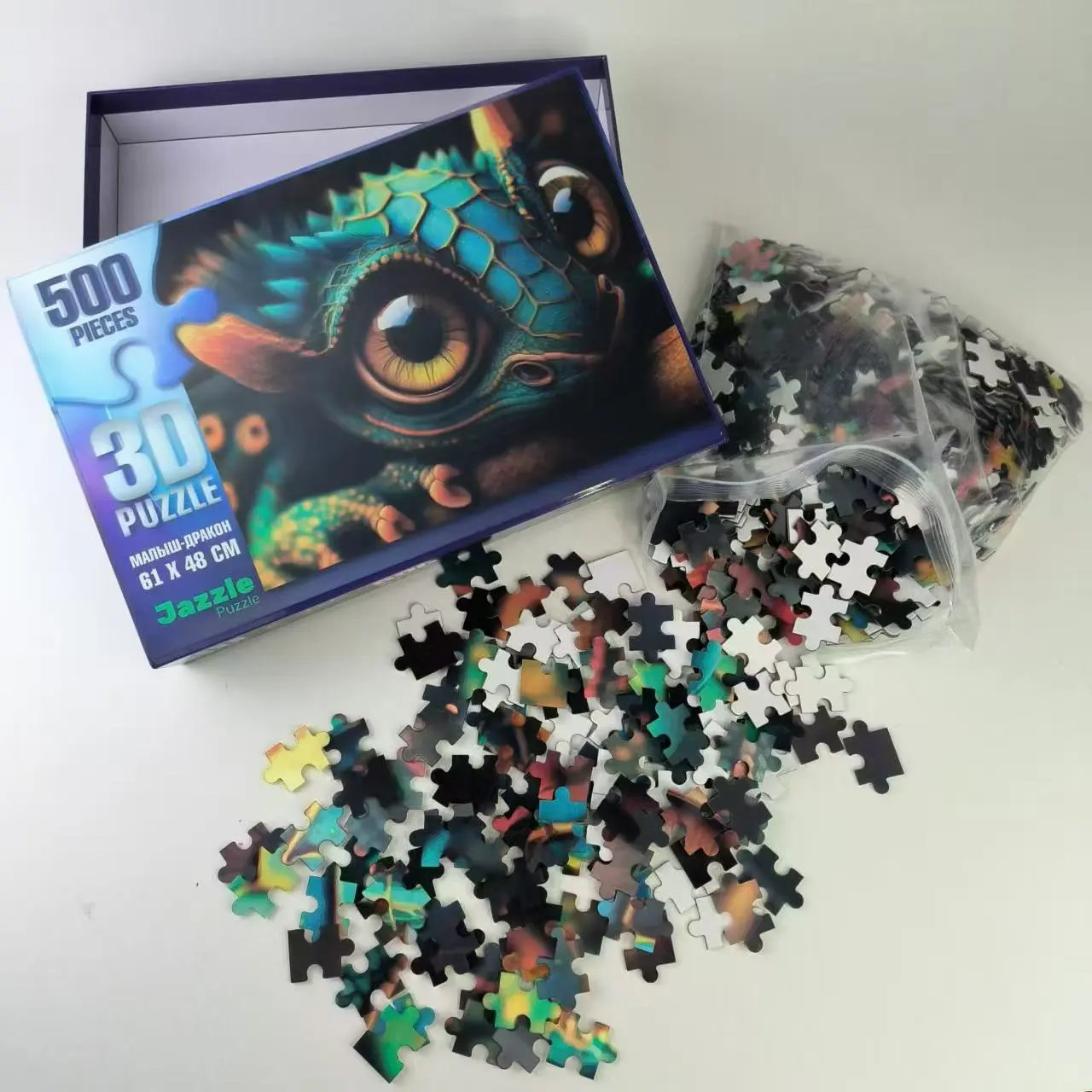 Puzzle rastrowe ze smokiem, 500 sztuk